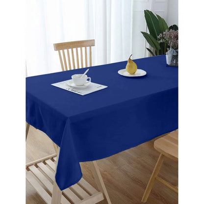 PKR Kart Solid Cotton Plain Table Cloth (Blue)