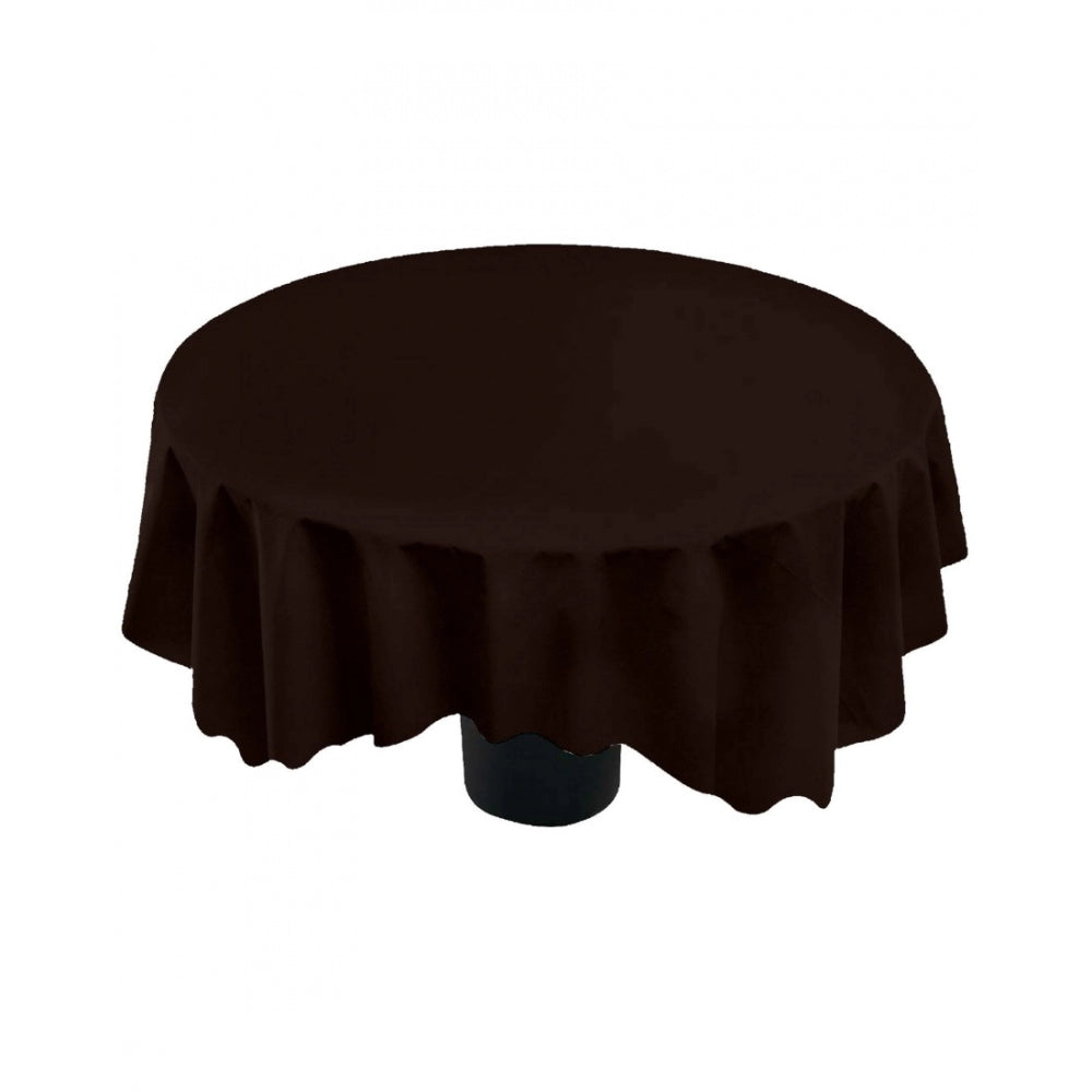 PKR Kart Solid Cotton Plain Table Cloth (Brown)