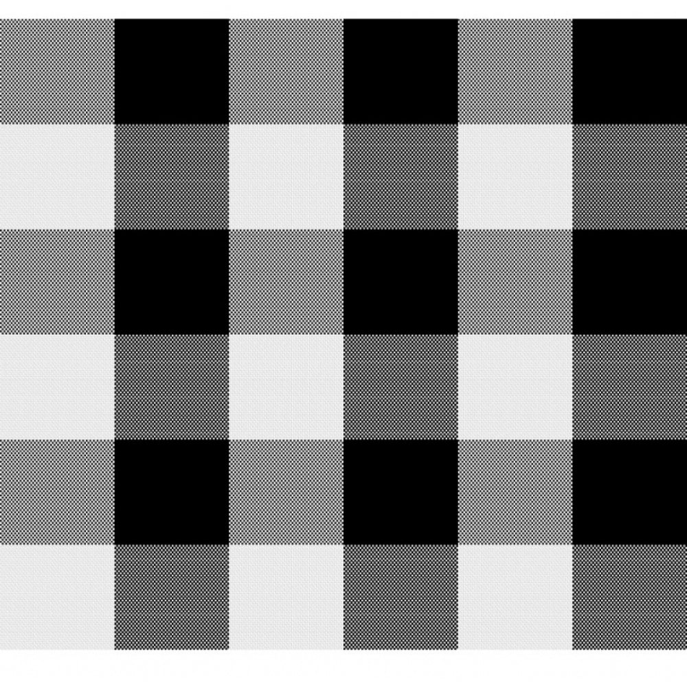 PKR Kart Checked Cotton Checks Table Cloth (Black)