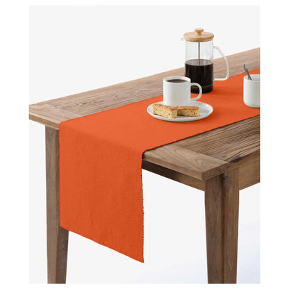 PKR Kart Ribbed Cotton Table Runners (Orange)