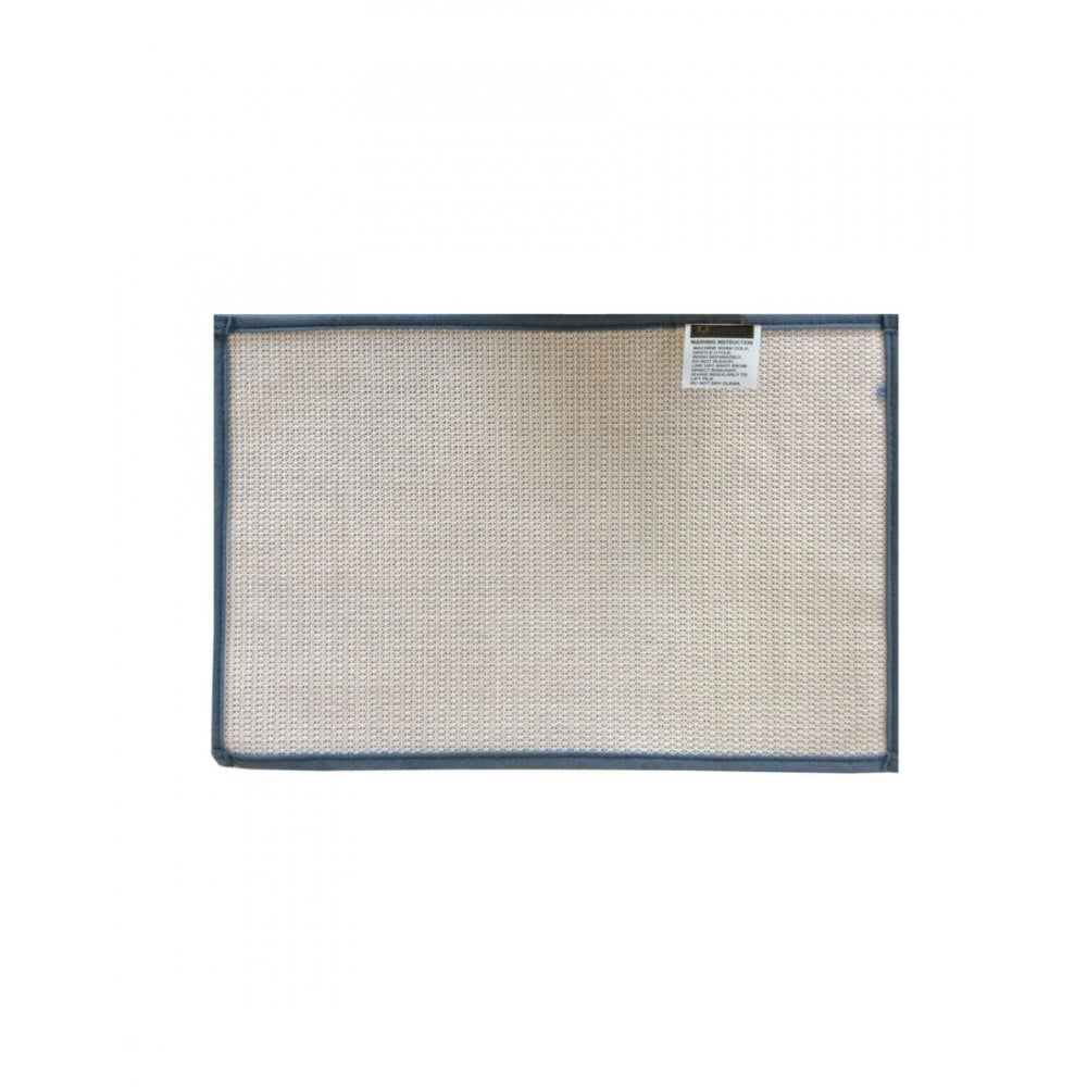 PKR Kart Solid Polyester Bathmat (Blue)