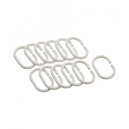 PKR Kart Solid Polyester Plain Shower Curtains with Metal Eyelets (White)