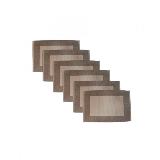 PKR Kart Ribbed Cotton Place Mats Sets (Beige)