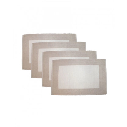 PKR Kart Ribbed Cotton Place Mats Sets (Cream)