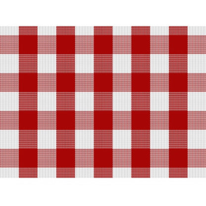 PKR Kart Checked Cotton Place Mats Sets (Red &amp; White)