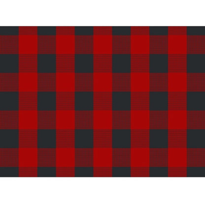 PKR Kart Checked Cotton Place Mats Sets (Red &amp; Black)