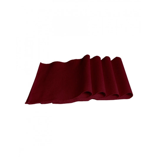 PKR Kart Ribbed Cotton Place Mats Sets (Maroon)