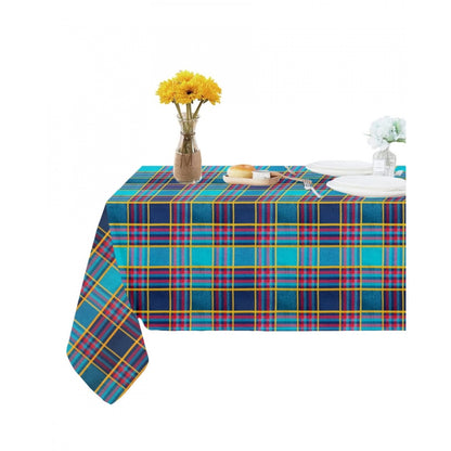 PKR Kart Checked Cotton Checks Table Cloth (Multicolor)