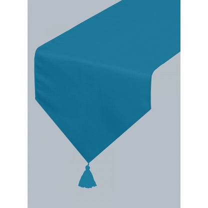 PKR Kart Solid Cotton Table Runners (Blue)