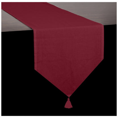 PKR Kart Solid Cotton Table Runners (Maroon)