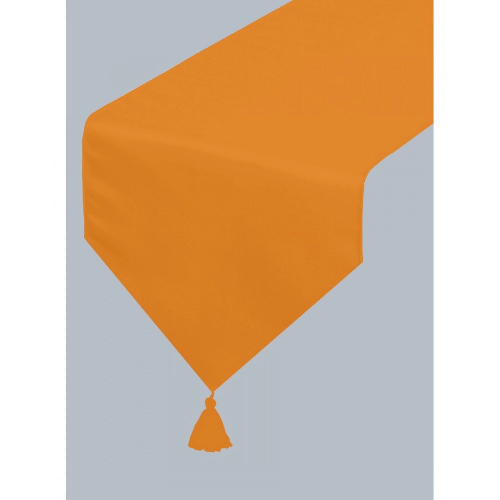 PKR Kart Solid Cotton Table Runners (Orange)