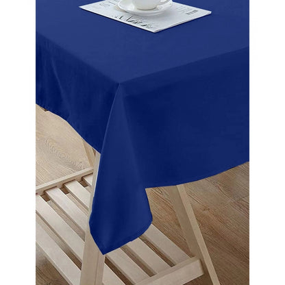 PKR Kart Solid Cotton Plain Table Cloth (Blue)