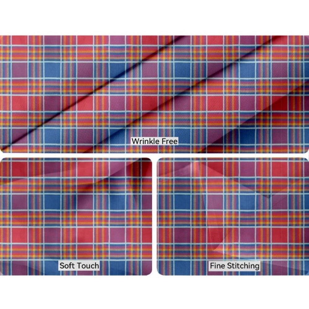 PKR Kart Checked Cotton Checks Table Cloth (Multicolor)
