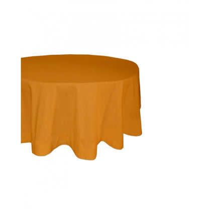 PKR Kart Solid Cotton Plain Table Cloth (Orange)