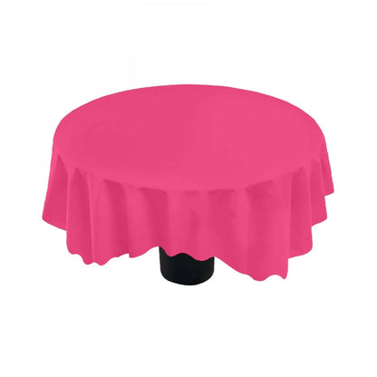 PKR Kart Solid Cotton Plain Table Cloth (Pink)
