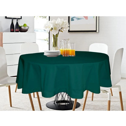 PKR Kart Solid Cotton Plain Table Cloth (Royal Green)