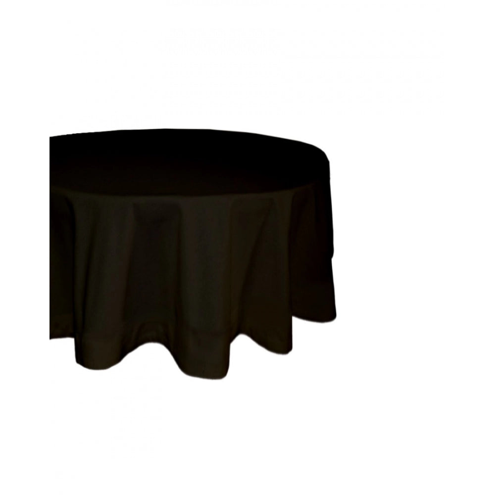 PKR Kart Solid Cotton Plain Table Cloth (Black)