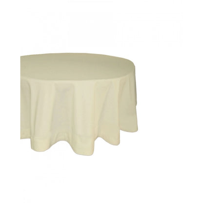 PKR Kart Solid Cotton Plain Table Cloth (Beige)