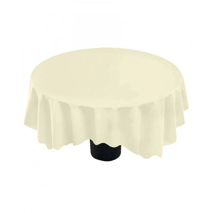 PKR Kart Solid Cotton Plain Table Cloth (Beige)