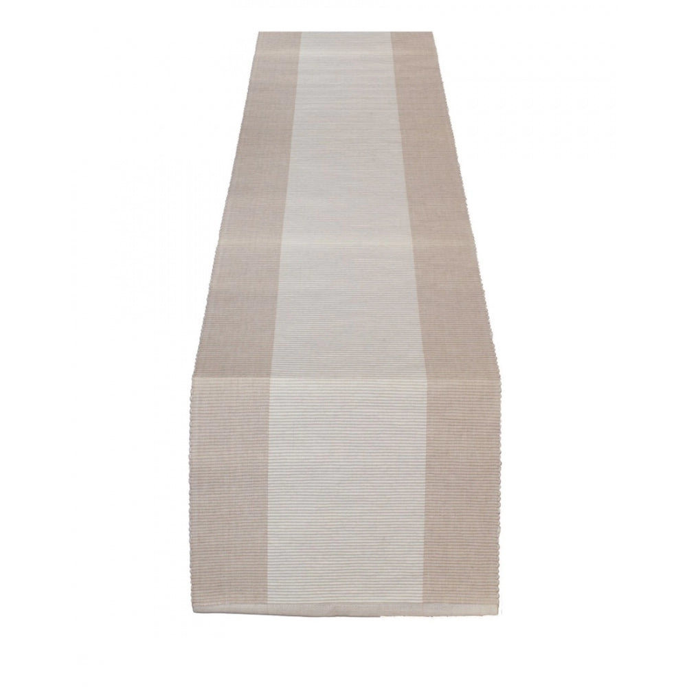 PKR Kart Striped Cotton Table Runners (Cream)