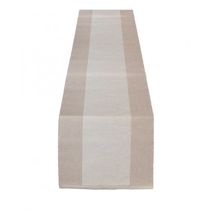PKR Kart Striped Cotton Table Runners (Cream)