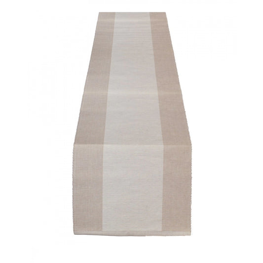 PKR Kart Striped Cotton Table Runners (Cream)