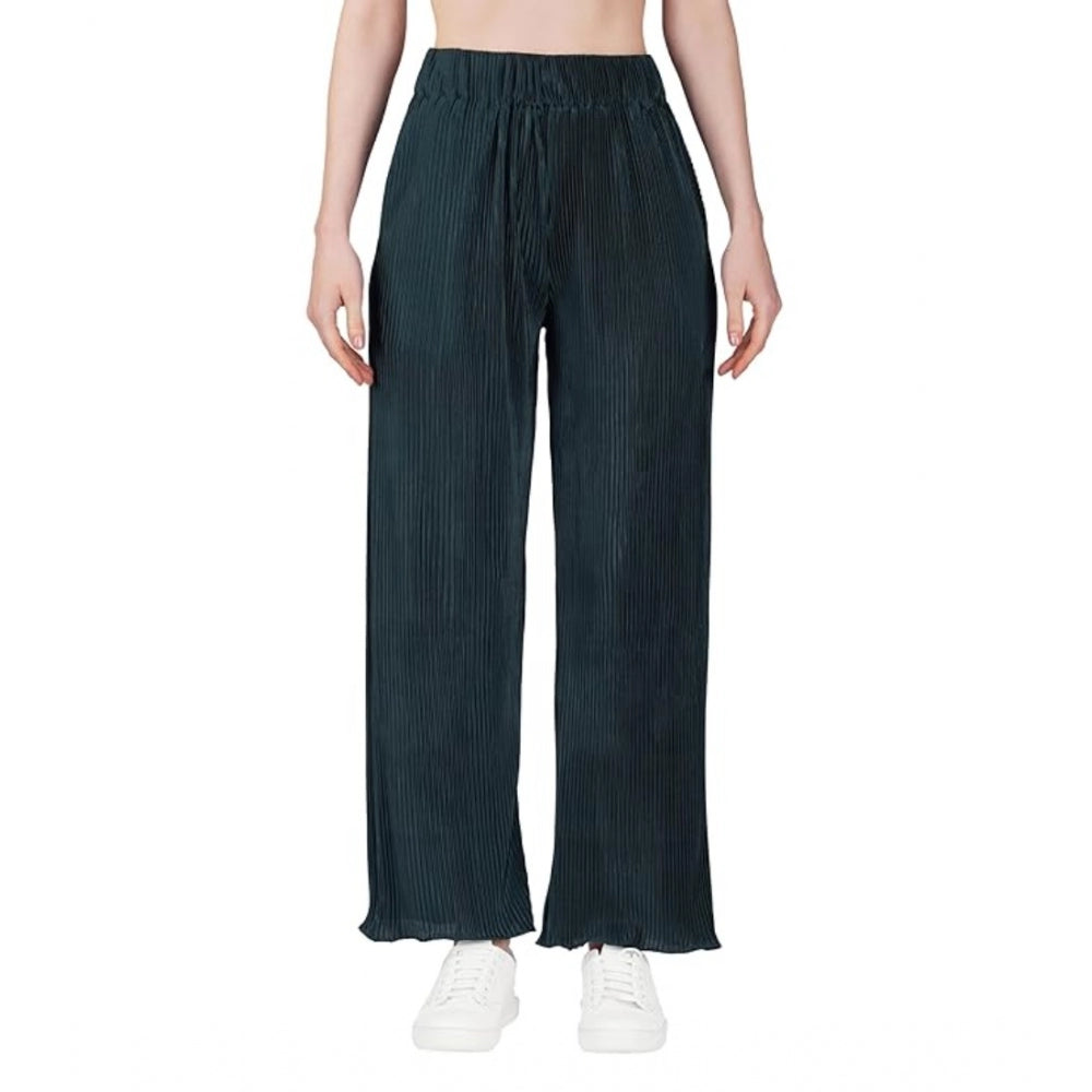 pkrkart Women's Casual Cotton Blend Striped Bottomwear (Blue)