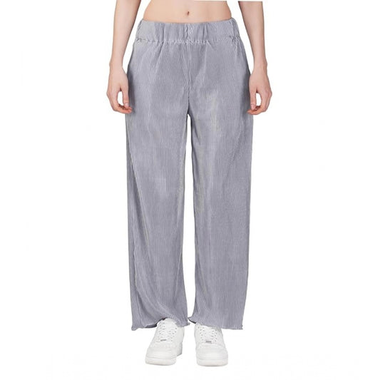pkrkart Women's Casual Cotton Blend Striped Bottomwear (Grey)