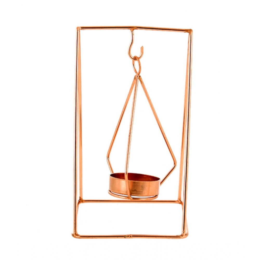 PKR Kart Metal Tea Light Candle Holder Stand (Rose Gold)