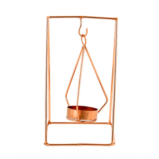 PKR Kart Metal Tea Light Candle Holder Stand (Rose Gold)
