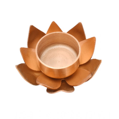 PKR Kart Rose Gold Lotus Tea Light Holder (Rose Gold)