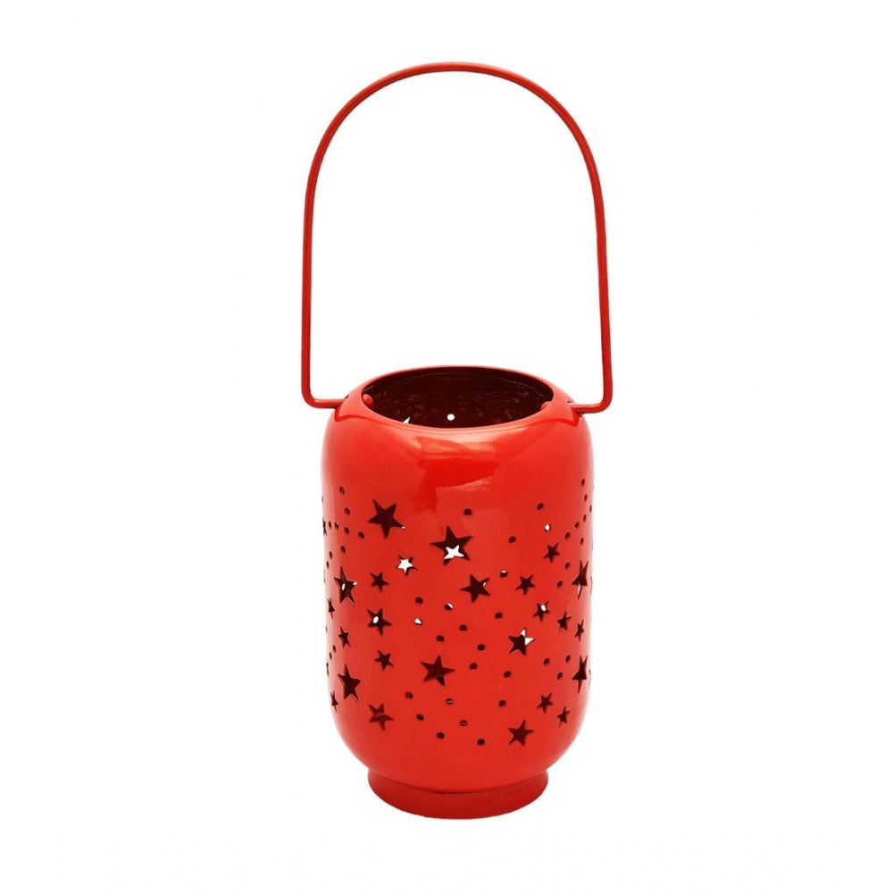 PKR Kart Blissful Decor Cylinderical Stars Pattern Home Decoration (Red)