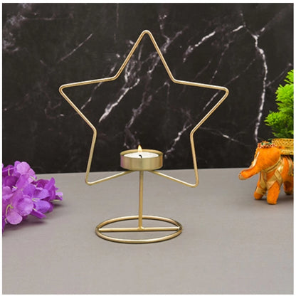 PKR Kart Metal Tea Light Candle Holder Stand (Gold)