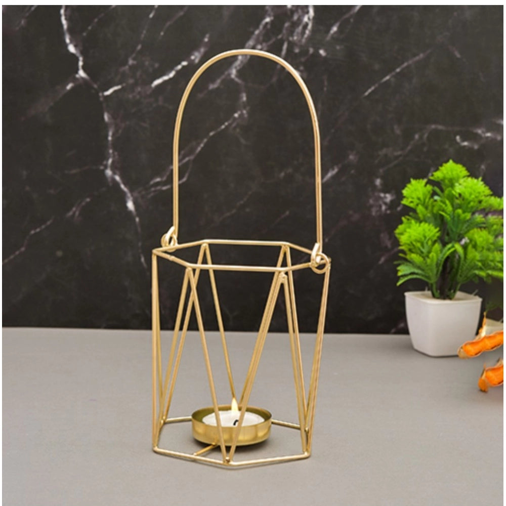 PKR Kart Metal Tea Light Candle Holder (Gold)