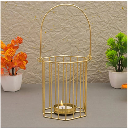 PKR Kart Metal Tea Light Candle Holder (Gold)