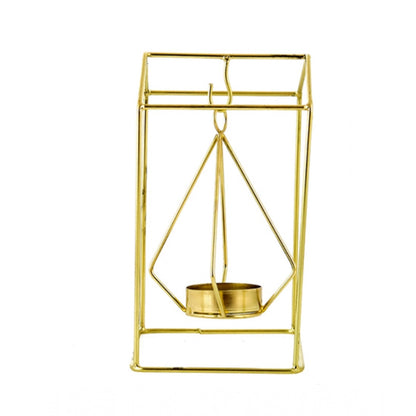PKR Kart Metal Tea Light Candle Holder Stand (Gold)