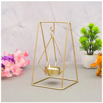PKR Kart Metal Tea Light Candle Holder Stand (Gold)