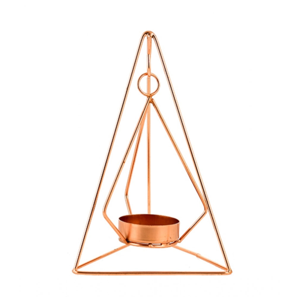 PKR Kart Metal Tea Light Candle Holder (Rose Gold)