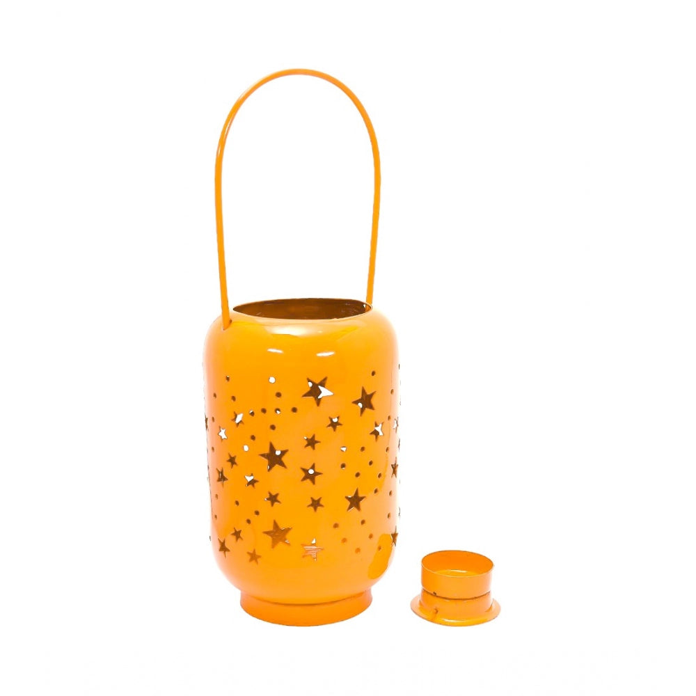 PKR Kart Blissful Decor Cylinderical Stars Pattern Home Decoration (Yellow)