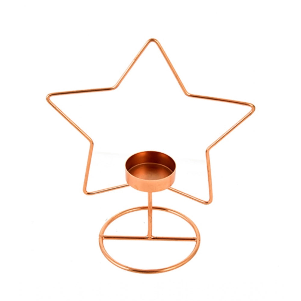 PKR Kart Metal Tea Light Candle Holder Stand (Rose Gold)