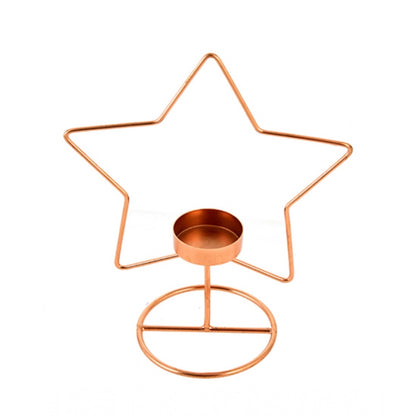 PKR Kart Metal Tea Light Candle Holder Stand (Rose Gold)