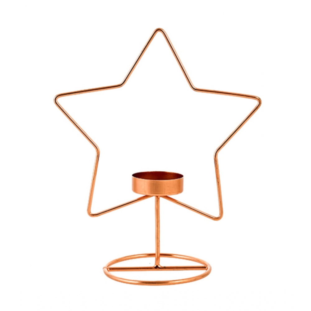 PKR Kart Metal Tea Light Candle Holder Stand (Rose Gold)
