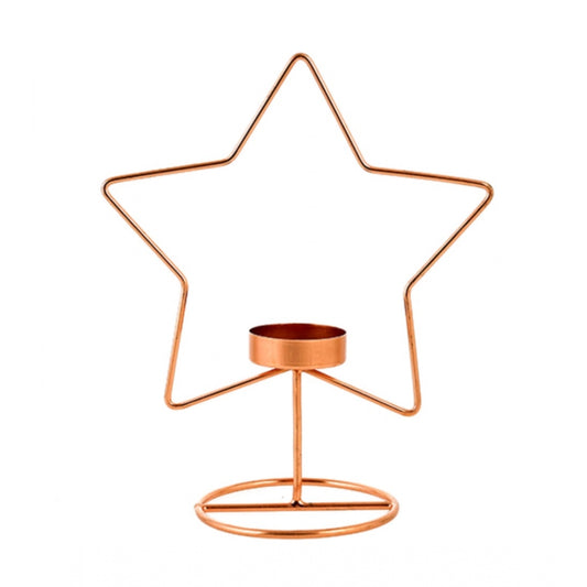 PKR Kart Metal Tea Light Candle Holder Stand (Rose Gold)
