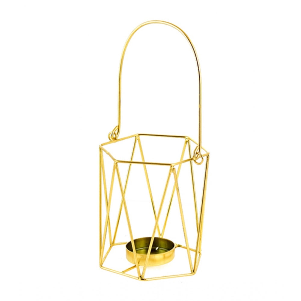 PKR Kart Metal Tea Light Candle Holder (Gold)