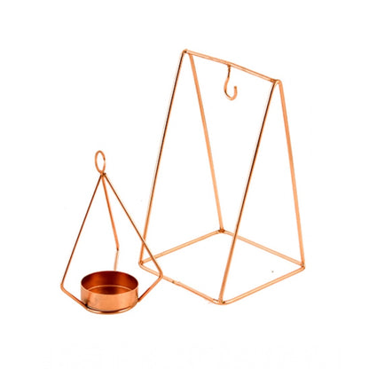 PKR Kart Metal Tea Light Candle Holder Stand (Rose Gold)