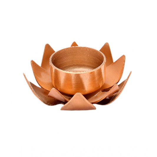 PKR Kart Rose Gold Lotus Tea Light Holder (Rose Gold)