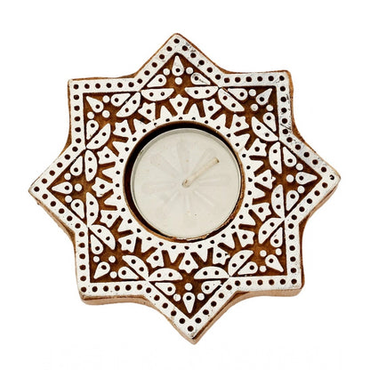 PKR Kart Decorative Tea Light Holder Wooden (Assorted)