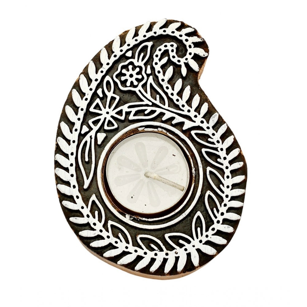 PKR Kart Decorative Tea Light Holder Wooden (Assorted)