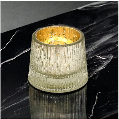 PKR Kart Glasseam Votive Tea Light Holder (Silver)