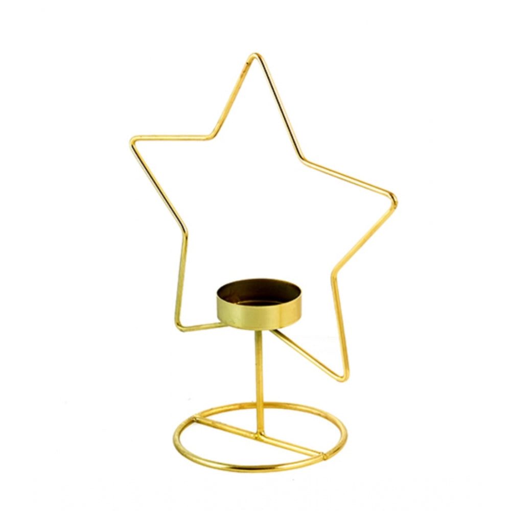 PKR Kart Metal Tea Light Candle Holder Stand (Gold)